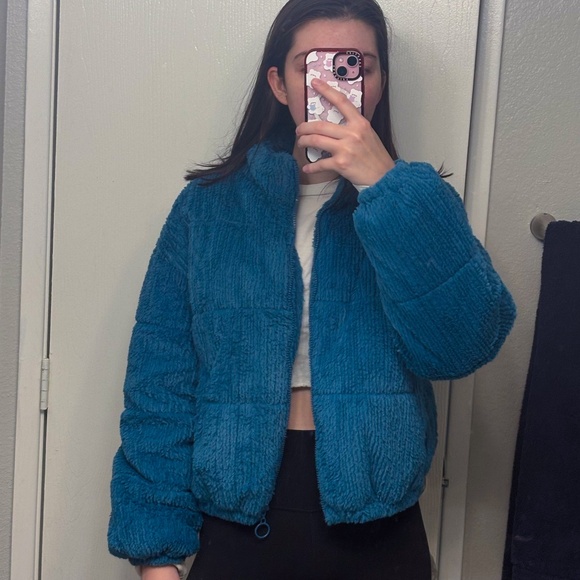 Fuzzy Puffer Jacket - Picture 4 of 5